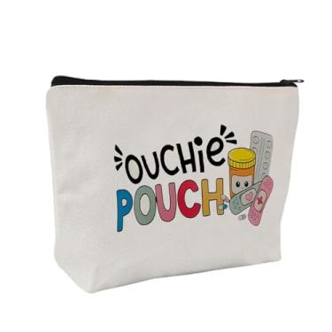 Imagem de ZOCIGIFTS Bolsa de armazenamento de medicamentos com diabetes, bolsa de medicamentos e designs de suprimentos médicos, capas com zíper de lona branca, funcionalidade multiuso (presente para