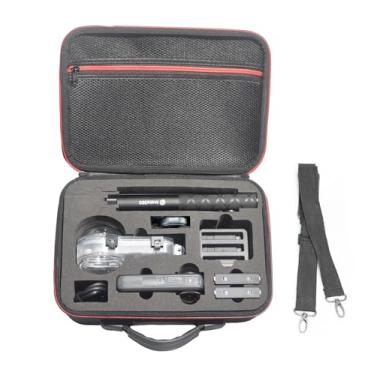 Imagem de Fotoleey Estojo de transporte para Insta360 X4, capa rígida, serve para estojo impermeável e bastão de selfie, inclui alça de ombro, alça e bolso, feito de material EVA, boa proteção