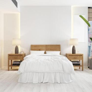 Imagem de Saia Para Cama Box Ajustável para King 1 Peça Avulso Decoração BRANCO 