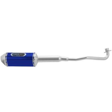 Imagem de Escape Moto Pro Tork Mini 3 Compatível Com BIZ 125 2005 a 2008, AZUL, 