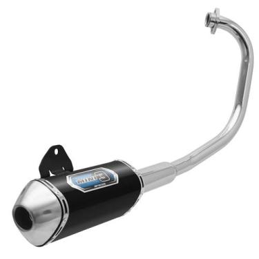 Imagem de Escapamento Esportivo Pro Tork Mini 3 Curva Cromada Moto Ybr 125 2000 