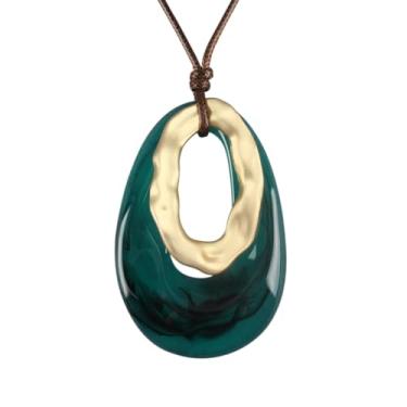 Imagem de Jeilwiy Colar feminino boho estilo hippie, grosso, longo, de couro, gargantilha preta, boêmio, Couro sintético, Sem Pedra Preciosa