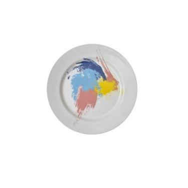 Imagem de Jogo de Pratos Rasos Porcelana Decorado Art Kit 6 Peças - SCHIMIDT POR