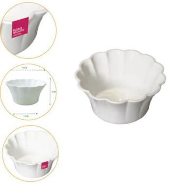 Imagem de Vasilha Bowl Pote Tigela Branco 11x11x5cm plástico Paramount
