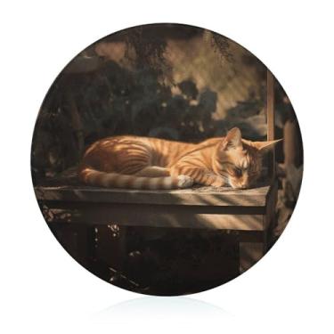Imagem de Tábua de cortar para cozinha, antiderrapante, resistente ao calor, fácil de limpar, laranja para gatos - Presente de cozinha ideal para cozinheiros domésticos