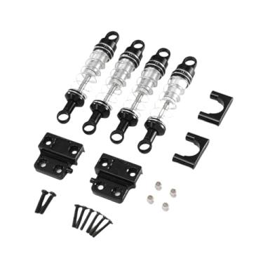Imagem de Colaxi Conjunto de amortecedores de carro RC 1/12, kits atualizados, componentes de metal, acessórios, suporte de amortecedor para caminhão modelo MN82 82S, Preto