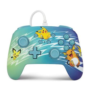 Imagem de PowerA Enhanced Nintendo Switch Controller Wired - Pikachu Evolution, Pokemon Switch Controller, Mappable Gaming Buttons, Officially licensed by Nintendo