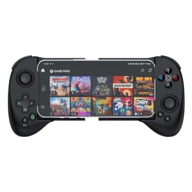 Imagem de ShanWan Controlador de Jogo Móvel para Android com 4 Botões de Mapeamento, Gamepad Sem Fio Bluetooth Projetado para Xbox Game Pass Ultimate, Steam Link, Geforce Now (Para Android, Preto)