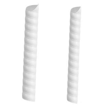 Imagem de ShengQuanHao Pacote com 2 Capas de Proteção para Tronco, Portátil, Fácil de Usar, Espiral, Proteção para de árvore, Mudas, Proteção Flexível para Plantas, Branco, Tamanho real