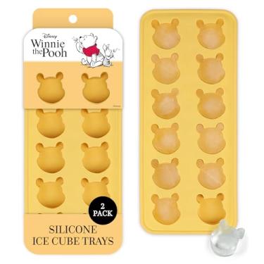 Imagem de Bandeja de gelo de silicone Disney – 2 bandejas de gelo para freezer com moldes divertidos do Mickey, Minnie e Ursinho Pooh – Moldes de silicone flexíveis sem BPA para gelo, chocolate e muito mais