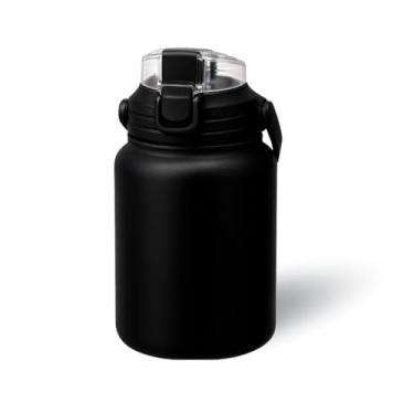 Imagem de Garrafa Térmica Com Bico E Canudo 1,100mL BM-P1631- Bruthal Sports Supplements (PRETO)