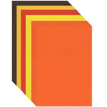Imagem de 100 folhas de cartolina de outono, 5 cores sortidas, papel grosso, outono, outono, colheita, cartão de ação de graças, artesanato, convites, etiquetas de presente de saudação