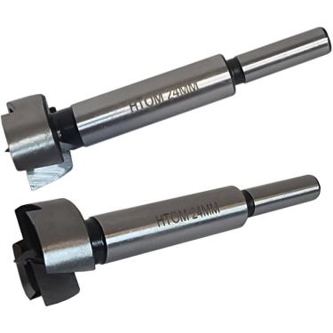 Imagem de Kit 2 Broca Forstner 24Mm Furadeira Madeira Dobradiça Caneco
