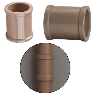 Imagem de Luva Pvc Marrom Soldável Conexão Encanamento Água Fria 40Mm - Akato