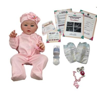 Imagem de Bebê Reborn Menina Realista Ana Dolls 50cm, Corpo Vinil Silicone Pode 