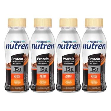 Imagem de Kit 4 Bebida Láctea Nutren Protein com 15g de Proteínas Sabor Chocolat