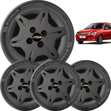 Imagem de 4X Calota Gm Corsa Celta Aro 13 Grafite 004Cb