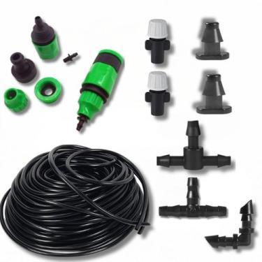 Imagem de Kit Irrigação 12 Nebulizadores Névoa Pulverizador Microtubo - Agrogeni