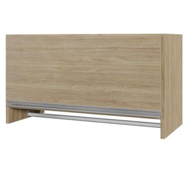Imagem de Armário Multiuso Aéreo Cabideiro Grécia L03 - Lyam Decor, Castanho