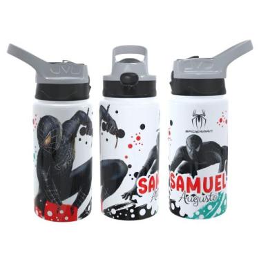 Imagem de Garrafa Térmica Homem Aranha Volta às Aulas Bico Silicone Infantil Com