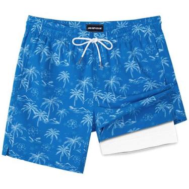 Imagem de Calções de banho SURF CUZ 7" Quick Dry Compression Blue Small