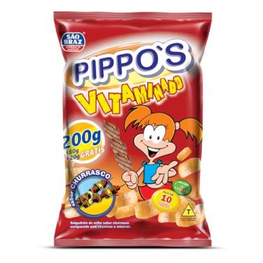 Imagem de Pippo's Vitaminado – Salgadinho de Milho Sabor Churrasco, 200g