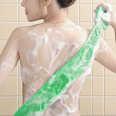 Imagem de Esfoliante de silicone para as costas, esfoliante corporal de silicone, escova corporal de banho extra longa, escova para as costas, esfoliante para as costas, adequado para chuveiros masculinos e