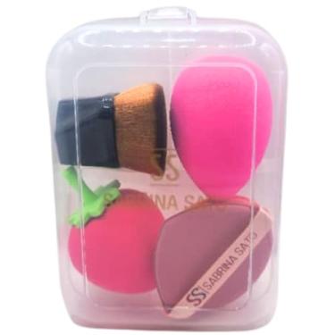 Imagem de SABRINA S KIT ESPONJA MAQ 4UN+PINCEL HEXAGONO SP2028