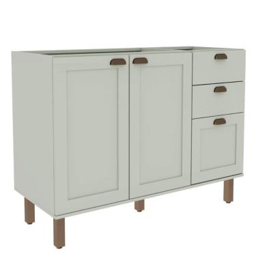 Imagem de Balcão De Cozinha Genialflex Iluminata Hortelã