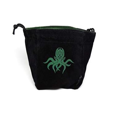 Imagem de Bolsa grande reversível de microfibra para dados – autônomo e comporta mais de 250 dados poliédricos com cordão – vários designs disponíveis (Cthulhu)