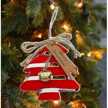 Imagem de Enfeites de árvore de pelúcia, desenho animado de urso de rena, boneco de neve, Papai Noel, decoração de tecido macio com laço, tamanho compacto para decoração sazonal de casa para temporada de férias