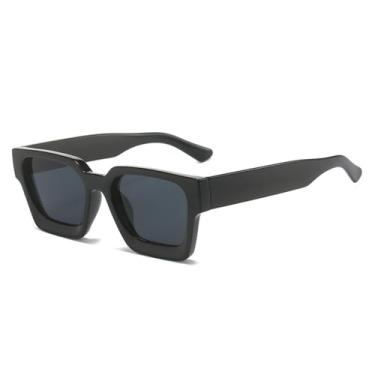 Imagem de Óculos de Sol Feminino Candy Color com Lentes Degradê e Proteção UV400, Estilo Punk, para Esportes ao Ar Livre, Corrida e Ciclismo, Preto e Cinza