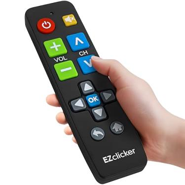 Imagem de EZclicker Controle remoto universal de TV com botão grande apenas para todas as Panasonic (preto) simplificado e fácil de usar (2 pilhas AAA não incluídas)