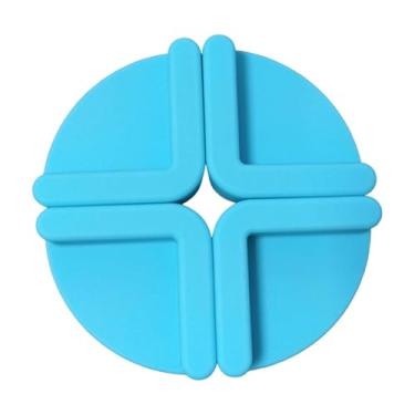 Imagem de Fenteer 4x Pés para Tábua de Corte, Tapete de Cozinha Profissional com Aderência Segura, Protetor Antiderrapante para Casa, Utensílio de Cozinha, Presente, Azul