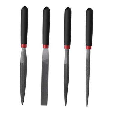 Imagem de Gralara Mini limas de agulha, ferramentas de lima, conjunto de limas pequenas de aço, manuais para madeira, remoção de rebarbas, trabalhos em couro e, 4 Pcs