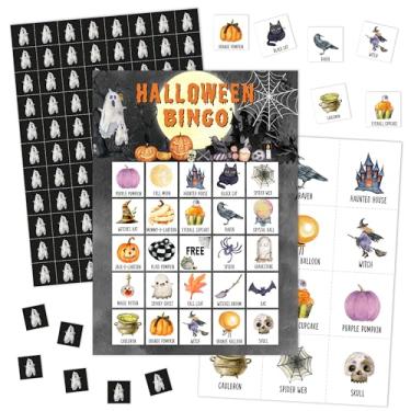 Imagem de Halloween Bingo Games Cards for Adults, Cute Ghost Bingo Cards for Party, Halloween Party Decorations Favors Supplies, Spooky Pumpkin Games for Family Friends, Holiday Game for 24 Players -14