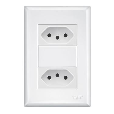 Imagem de Tomada Fame 2p + T 10a Dupla Distanciada- 3890 Evidence