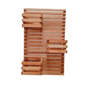 Imagem de Painel Vertical Madeira Modular Com Cachepots | Jardim Vertical Completo para Horta e Plantas | Decoração Moderna para Varanda, Sala eQuintal | Montagem Fácil