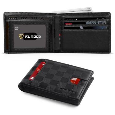 Imagem de Carteira RUNBOX Slim Leather com bloqueio RFID com bloqueio de RFID co