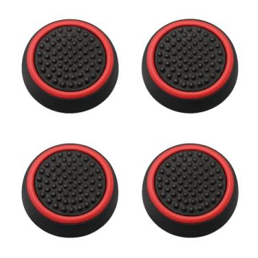Imagem de Kit 4 Grip (2 Pares) Cores Protetor Analógico Silicone Controle Joystick Polegar Compatível Com PS4 PS5 Xbox Nintedo Switch Desempenho (Vermelho)