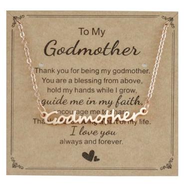 Imagem de HUTIMY Presente de pedido de madrinha para mulheres, batismo, mães, aniversário, madrinha, joias, colar de madrinha