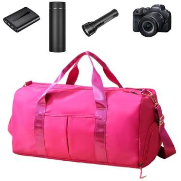 Imagem de Bolsa de ginástica esportiva, bolsa de ginástica de grande capacidade | Bolsas de ginástica de tecido Oxford para viagem - Bolsa de ombro resistente ao desgaste, sacola portátil com alça de ombro para