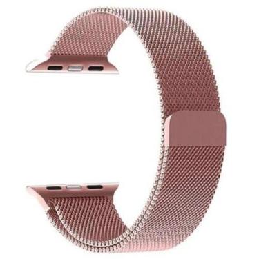 Imagem de Pulseira Milanese Compatível Para Appl e Watch Iwo 8 E Iwo 9 42mm 44mm