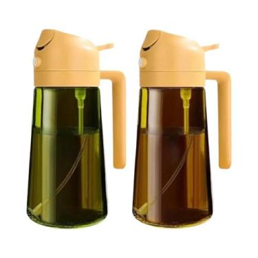 Imagem de Spray De Óleo De Vidro Escuro 470ML Dispensador De Azeite Bloqueador D