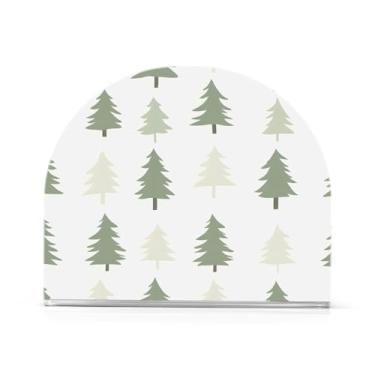 Imagem de Wassud Porta-guardanapos de acrílico verde para árvores de Natal, dispensador de guardanapos de papel moderno para mesa, cozinha, sala de jantar, bancada 1 peça (comporta 50-60 guardanapos)