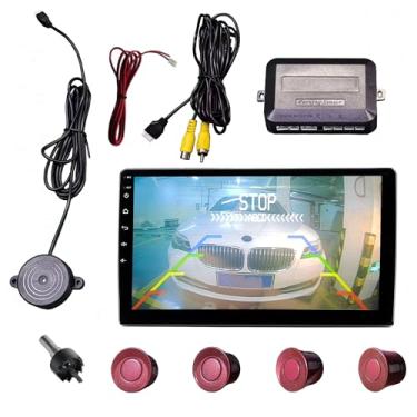Imagem de SANDETOUN Kit de sensor de estacionamento kit de sensor de reserva sensor reverso para carro 18 opções de cores para sondas ajustável alarme volume profissional sensor de reversa para carro assistente
