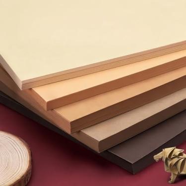 Imagem de KYMY Papel cartolina de cor marrom, 30 folhas A4 de cartolina pesada 41,7 kg/250 gsm, 5 tonalidades marrons sortidas para artesanato, confecção de cartões, convites, álbuns, impressão, projetos DIY