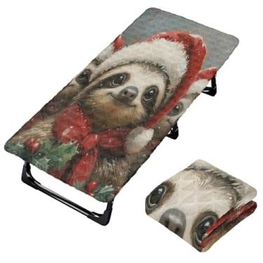 Imagem de Burbuja Lençol de berço de preguiça de Natal para crianças, lençol de cochilo acolchoado portátil com faixa elástica para meninas e meninos, lavável na máquina, 63,5 x 127 cm