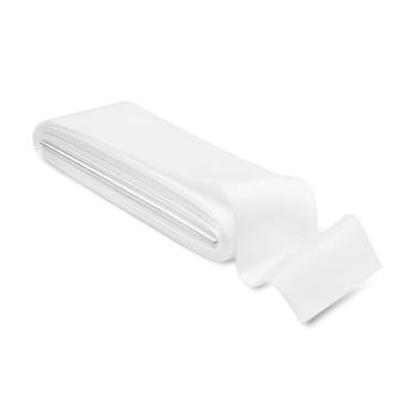 Imagem de Cobertor de cetim branco de 5,8 cm x 11,5 m, fita adesiva de encadernação com dobra única, costura em cetim, acabamento liso, acabamento duplo, acabamento durável, ideal para colcha de bordas