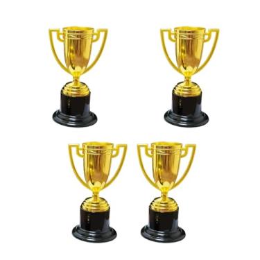 Imagem de Helonge Troféus de plástico, mini taça de troféu de ouro de 10 cm para graduação, esportes, lembrancinhas de festa, torneios, competições